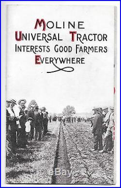 1918 Minneapolis Moline Universal Tractor Model D Sales Brochure Original