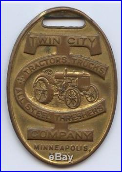 1918 TWIN CITY Tractor Co. Watch Fob Antique TAQ-1 RARE Minneapolis-Moline Old