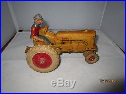 1940 Auburn Rubber (ARCor) Minneapolis Moline Prairie Gold R Tractor 7 1/2Nice
