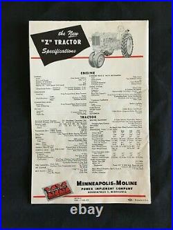 1948 Minneapolis Moline NEW TRACTORS Colorful Illustrated DEALER Catalog