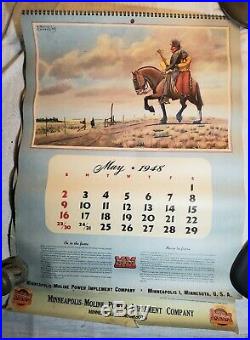 1948 Minneapolis-moline Tractor Advertising Large Wall Calendar F. Molina Campos