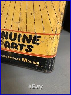 1950s Vintage MINNEAPOLIS MOLINE TRACTOR Old 1 gallon Tin Oil Can Hydraulic