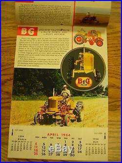 1954 Minneapolis Moline Tractor Calendar Advertising Farm Equipment MM
