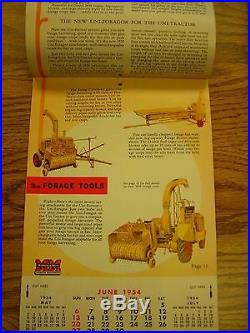 1954 Minneapolis Moline Tractor Calendar Advertising Farm Equipment MM