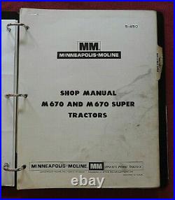 1964-1965 Minneapolis Moline M670 & Super Tractor Service Repair Shop Manual