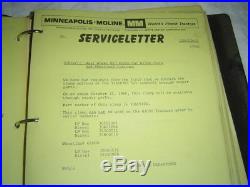 1966-1970 Minneapolis Moline G1000 G900 M670 tractor service bulletins