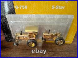 1/64 Ertl Minneapolis Moline G-750 5-Star Gold Chase Toy Tractor Set