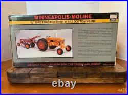 2008 MINNEAPOLIS MOLINE U TRACTOR WithM-M 3 BOTTOM PLOW 1/16 SCALE (NRFB)