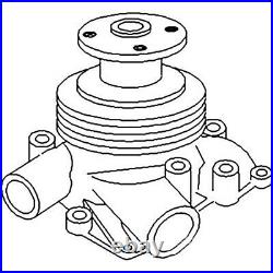 303023486 New Water Pump with Pulley Fits Mpl Moline Tractor Model 1755