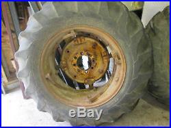 Adjustable tractor spin out wheels 12 x 28 with8 lug 6 discs minneapolis moline