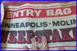 Antique MINNEAPOLIS MOLINE tractor advertising sweepstakes bag