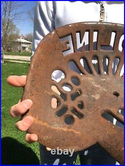 Antique Minneapolis Moline Cast Iron Tractor Seat Vtg Old Iron Implement