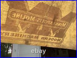 Antique Minneapolis Moline Tractor Umbrella canvas With Original Bracket Shade