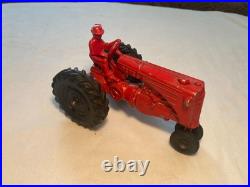 C1940-50s Diecast Minneapolis Moline Farm Tractor & trailer and seven implements