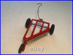 C1940-50s Diecast Minneapolis Moline Farm Tractor & trailer and seven implements