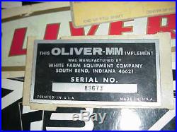 Decal decals MINNEAPOLIS MOLINE WHITE OLIVER tractor 40 plus