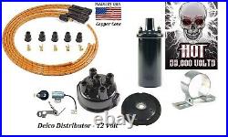 Delco Distributor Ignition Tune up kit for Tractor 12V Hot Coil