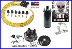 Delco Ignition Tune up kit for Case Tractor 12V Hot Coil (Yellow)
