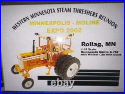 ERTL Rollag MN Minneapolis Moline G750 Tractor WithHiniker Cab Duals 1/16 81B