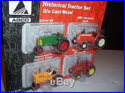 Ertl Historical Tractor Set Oliver Allis Chalmers Minneapolis Moline Massey AGCO
