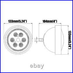 For IH 1026, 1066, 1086, 1206, 1256, 1456, 1466 Pair LED Flat Top Fender Lights