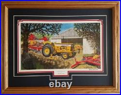 Framed 21 x 27 Minneapolis Moline tractor farm art print Russell Sonnenberg