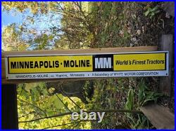Giant Vintage Minneapolis Moline Worlds Finest Tractors Porcelain Sign 40 Giant Vintage Minneapolis Moline Worlds Finest Tractors Porcelain Sign 40