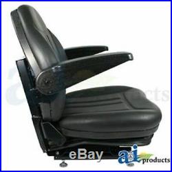 HIS360 Universal High Back Industrial Seat with Suspension Slide Track & Armrests