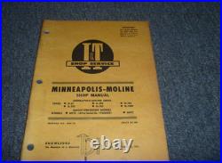 I&T Minneapolis-Moline G-706 Tractor Shop Service Repair Manual No. MM-18 xz