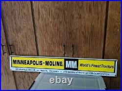 Large Vintage Minneapolis-moline Tractor Farm Machinery Porcelain Metal Sign