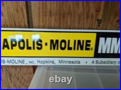 Large Vintage Minneapolis-moline Tractor Farm Porcelain Sign 40 X 6