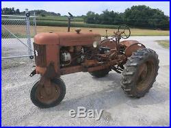 Minneapolis Moline Model Bf Tricycle Tractor, 24 HP Gas, Rear Fenders Runs Good