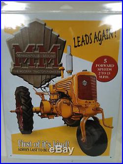 MINNEAPOLIS MOLINE TRACTORS AND MACHINERY COLLECTIBLE METAL SIGN