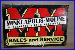 Minneapolis-moline Tractors Farm Machinery Metal Sign Farm Sales Service
