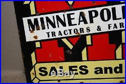 Minneapolis-moline Tractors Farm Machinery Metal Sign Farm Sales Service