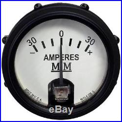 MINNEAPOLIS MOLINE TRACTOR NEW AMP GAUGES WithSTAINLESS STEEL BEZEL MM027R