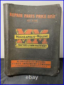 MINNEAPOLIS Moline Vintage 50's Hard Cover 3 Ring Service Binder NO #P-46 MINNEAPOLIS Moline Vintage 50's Hard Cover 3 Ring Service Binder NO #P-46