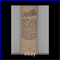 Matchbook Cover Minneapolis Moline Cab Tractor With Motor Wichita, KS RARE