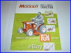Minneapolis Moline 100 Mocraft Garden Tractor Town & Country 1962 Catalog