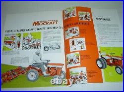 Minneapolis Moline 1962 MOCRAFT 100 Garden Tractor & Attachment Brochure Catalog