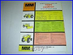 Minneapolis Moline 1965 108 & 110 Garden Tractor & Attachment Brochure Catalog