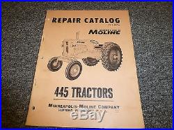 Minneapolis Moline 445 Farm Utility Tractor Parts Catalog Manual Book R1157C