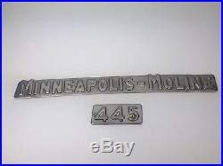 Minneapolis Moline 445 Tractor Decal Free Shipping