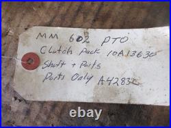 Minneapolis Moline 602 PTO Clutch Pack, Shaft & Parts, Parts Only 10A13630