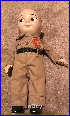 Minneapolis Moline Buddy Lee Antique Doll With Coverall Uniform Tractor Promo