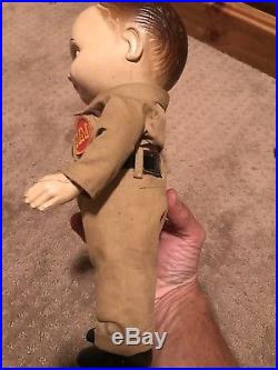 Minneapolis Moline Buddy Lee Antique Doll With Coverall Uniform Tractor Promo