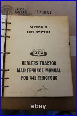 Minneapolis Moline Dealers Tractor Maintenance Manual for 445 Tractors Original