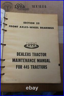 Minneapolis Moline Dealers Tractor Maintenance Manual for 445 Tractors Original