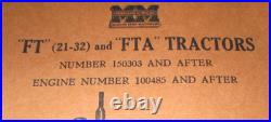 Minneapolis Moline FT (21-32) & FTA Tractor Parts Book Manual VERY GOOD ORIGINAL