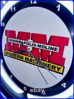 Minneapolis Moline Farm Tractors Barn Man Cave Store Neon Style LED Clock Sign Minneapolis Moline Farm Tractors Barn Man Cave Store Neon Style LED Clock Sign